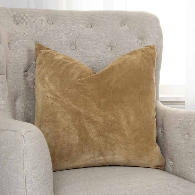 Goldie Solid 22 X 22 Decorative Cushion - Gold