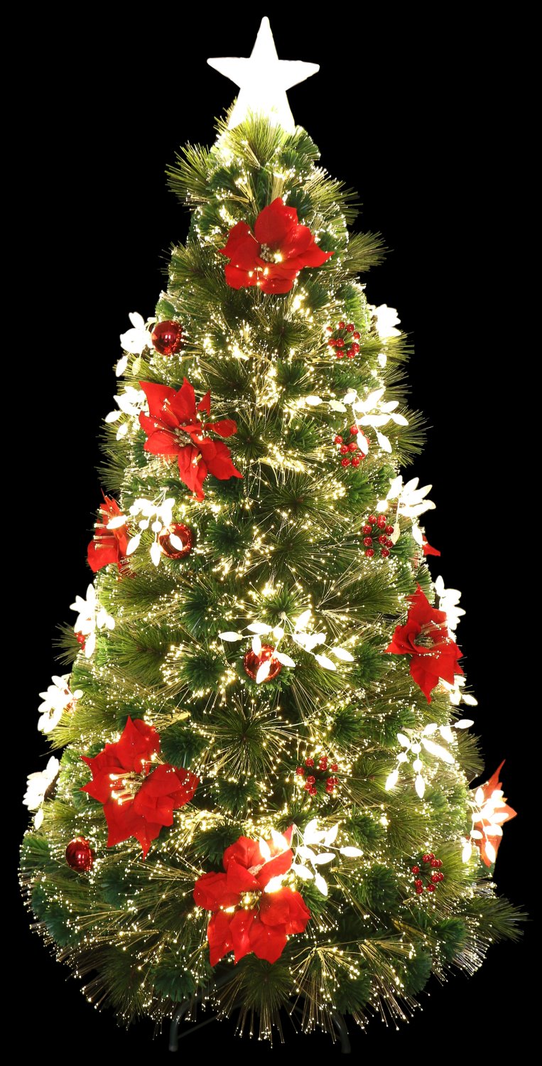 FCA 4ft Decorated Holiday Festive Fibre Optic Christmas Tree