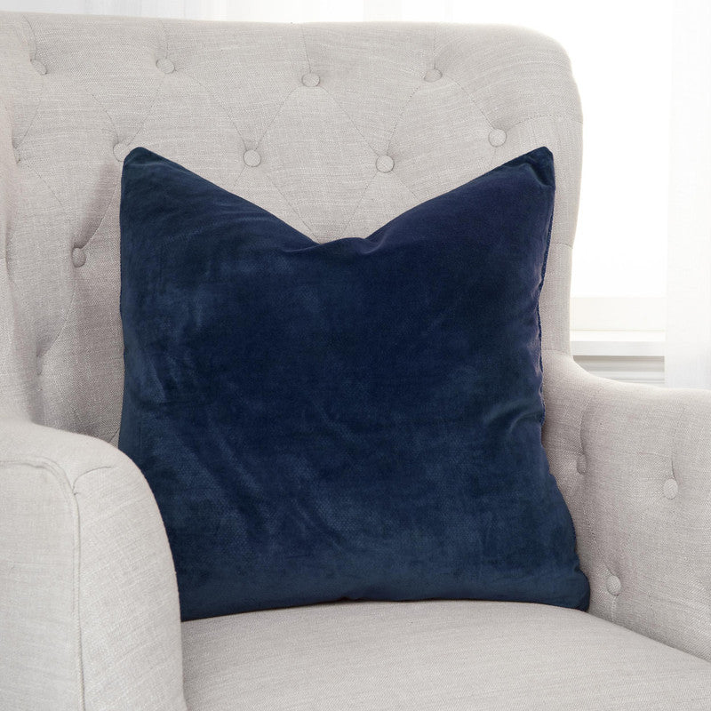Bluie Solid 22 X 22 Decorative Cushion - Navy
