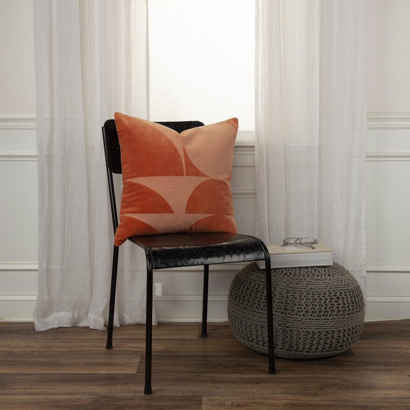 Naidu Pom Pom 20 X 20 Decorative Cushion - Orange