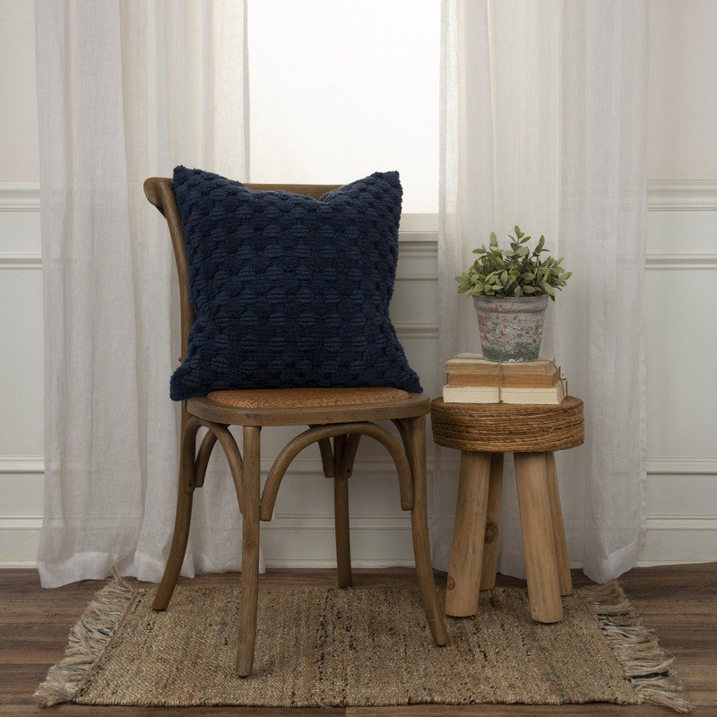 Geo Textured 20 X 20 Decorative Cushion - Blue