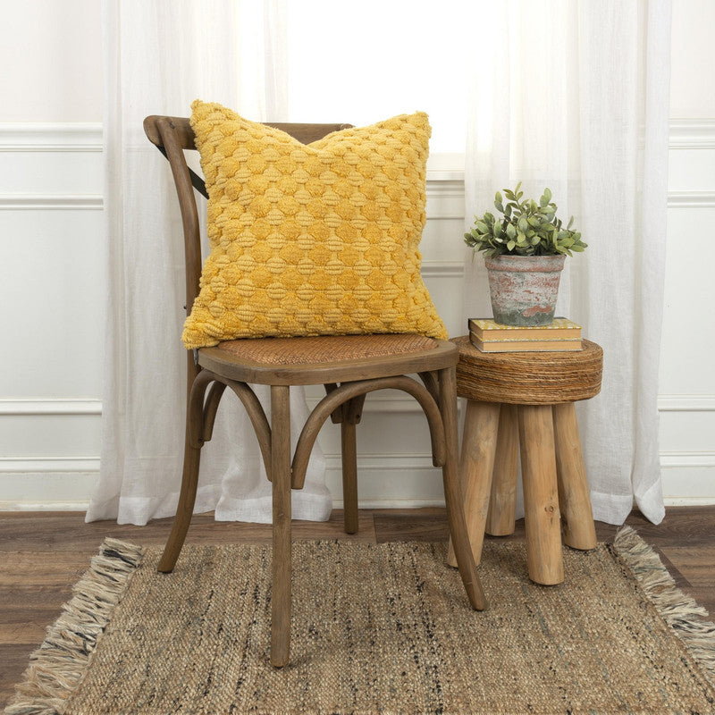 Geo Textured 20 X 20 Decorative Cushion - Yellow