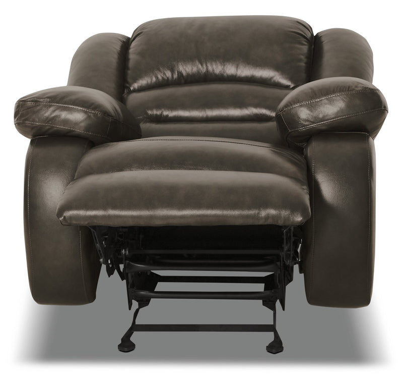 Sandford Genuine Leather Recliner - Grey