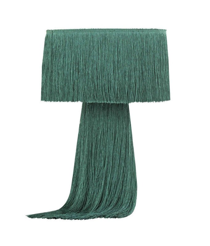 Alyth Tassel Table Lamp - Emerald