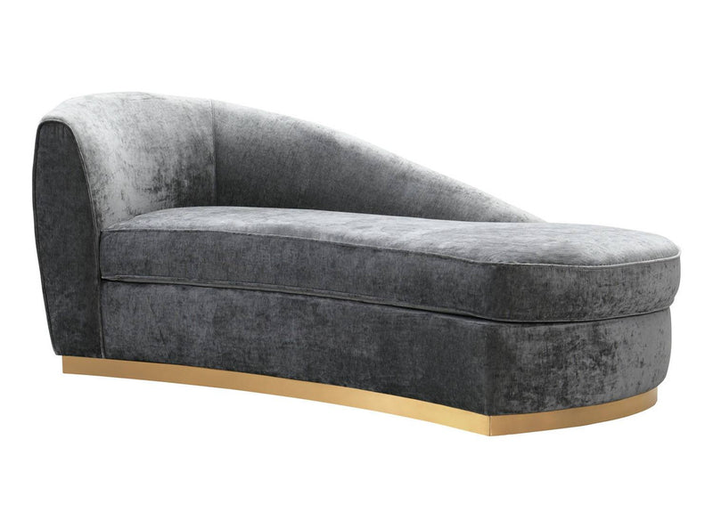 Higgovale Velvet Chaise - Grey