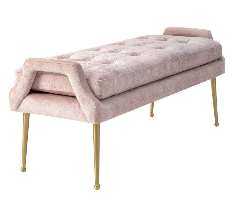 Botha Velvet Bench - Blush