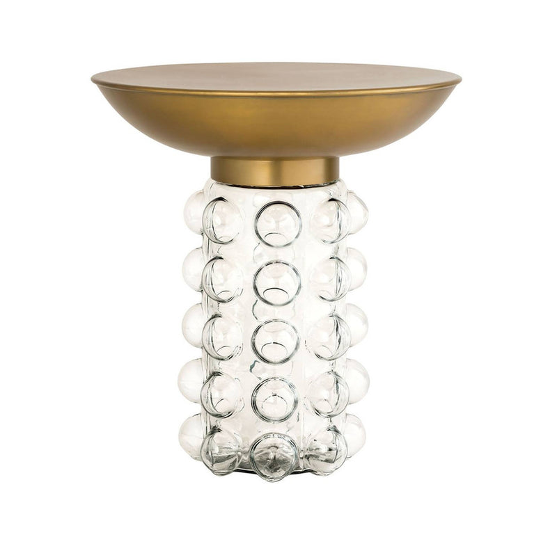 Bantjes Glass Accent Table - Brass