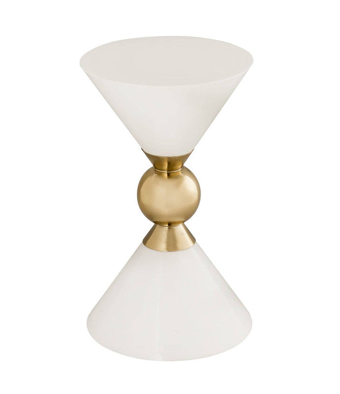 Anzac Accent Table - White/Gold