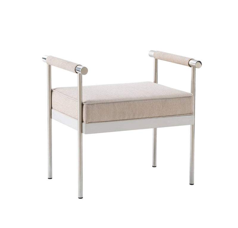 Misia Velvet Bench - Cream