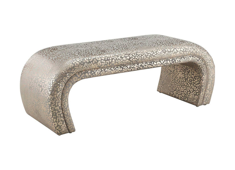 Exeter Velvet Bench - Leopard