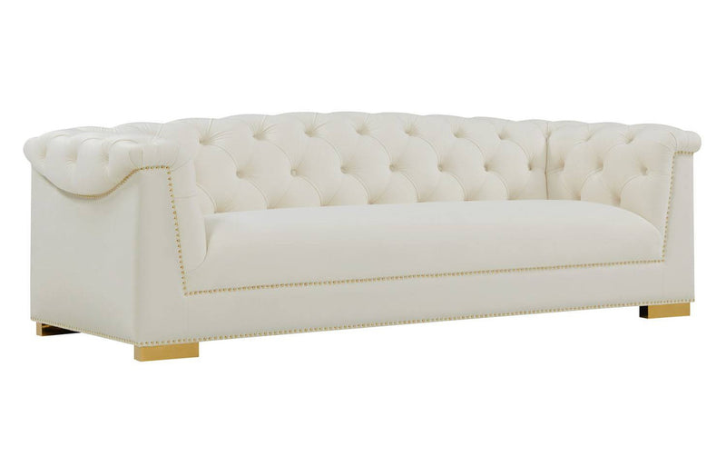 Corlett Velvet Sofa - Cream