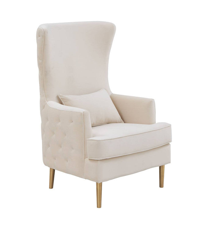 Killarney Velvet Accent Chair - Cream