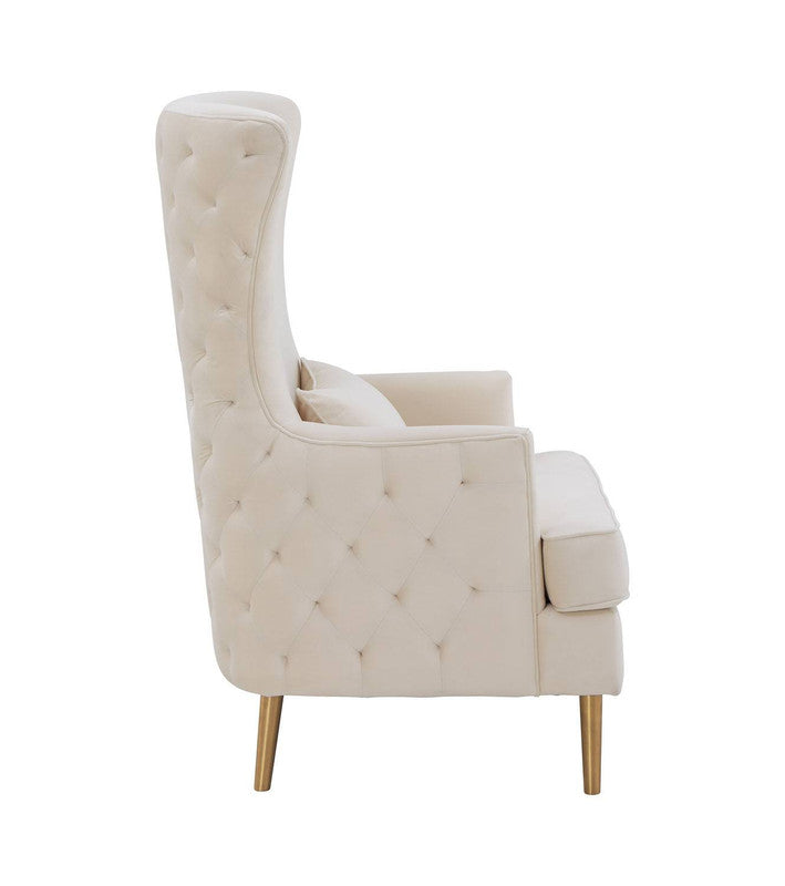 Killarney Velvet Accent Chair Cream Furniture