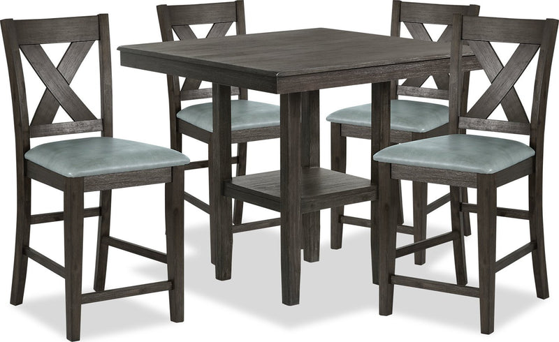 Silvermoon 5-Piece Counter-Height Dining Set