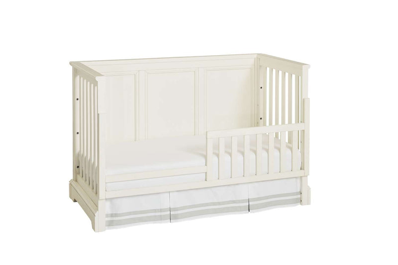 Ellie Cottage Crib with Toddler Guard Rail Package - Chalk