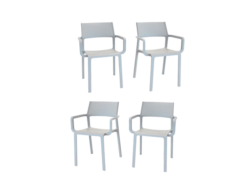 Nardi Trill I Outdoor Dining Arm Chair - Set of 4 - Grigio