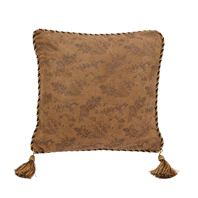 Nashua Tassel Decorative Pillow -  Dark Tan
