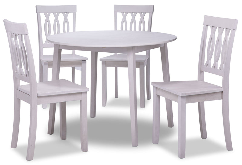 Lassen 5-Piece Dinette Set - Antique White