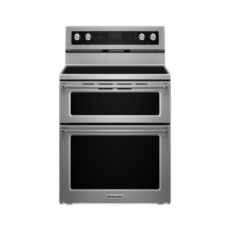 KitchenAid Stainless Steel Electric Double Oven Convection Range (6.7 Cu.Ft) - YKFED500ES