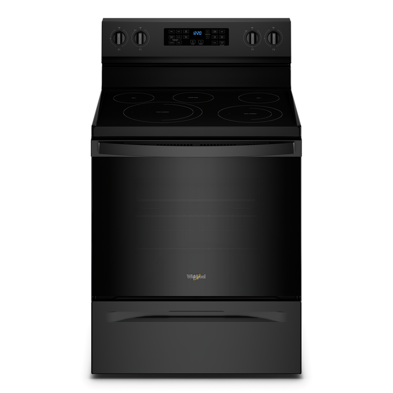 Whirlpool Black 30" 5-in-1 Range with AirFry (5.3 Cu Ft) - YWFE550S0LB