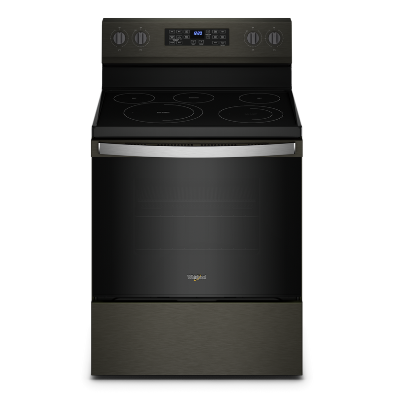 Whirlpool Black Stainless 30" 5-in-1 Range with AirFry (5.3 Cu Ft) - YWFE550S0LV