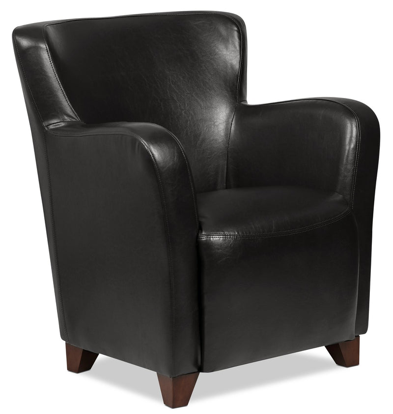 Nemo Bonded Leather Accent Chair - Black