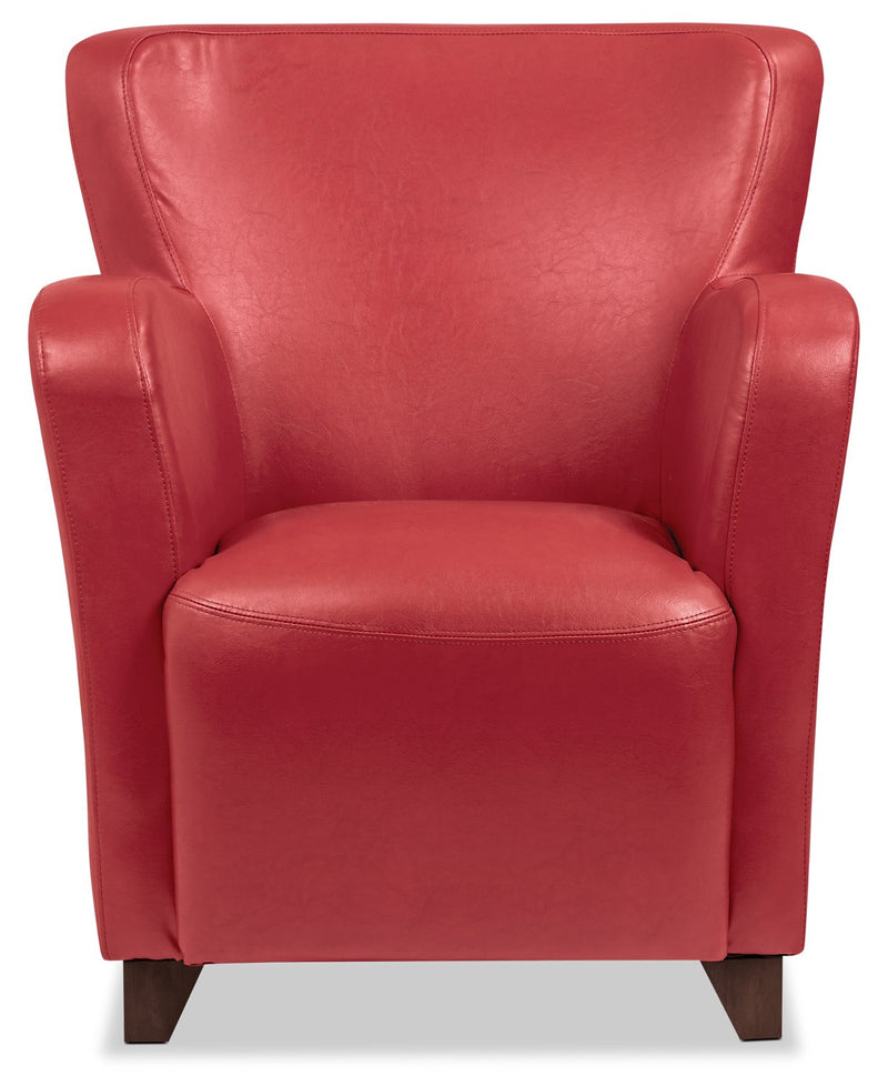 Nemo Bonded Leather Accent Chair - Red