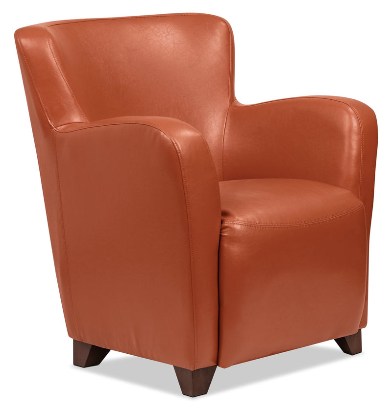 Nemo Bonded Leather Accent Chair - Spice
