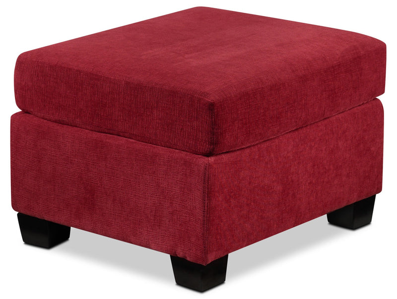 Knox Ottoman - Red