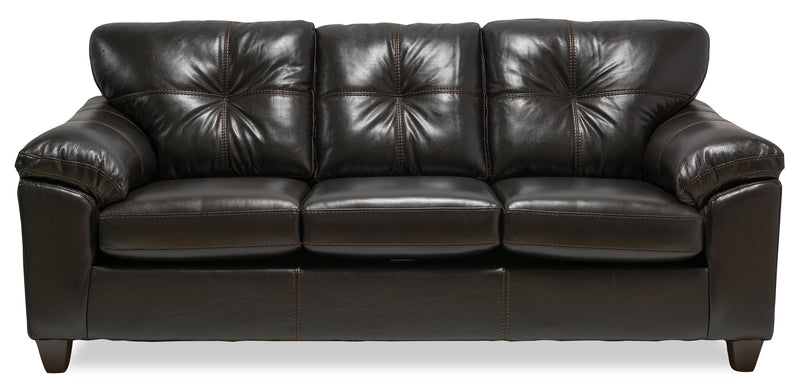 Irene Leath-Aire Sofa - Blackberry