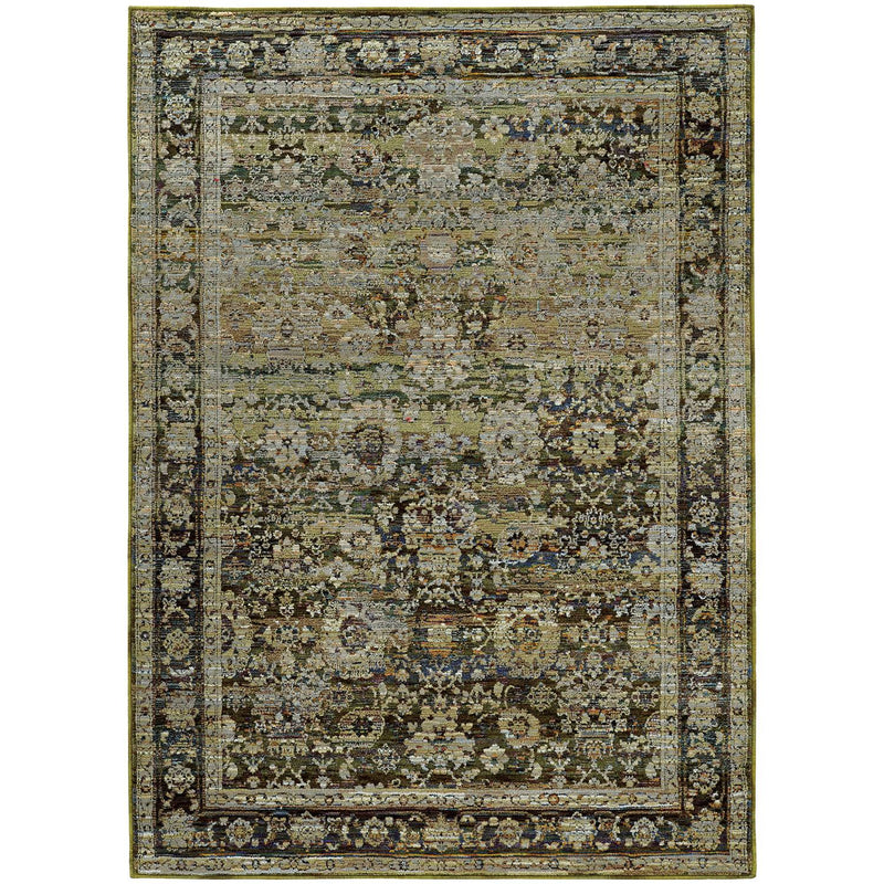 Angelica W7125CL Distressed Traditional Area Rug (5'3"X7'3")