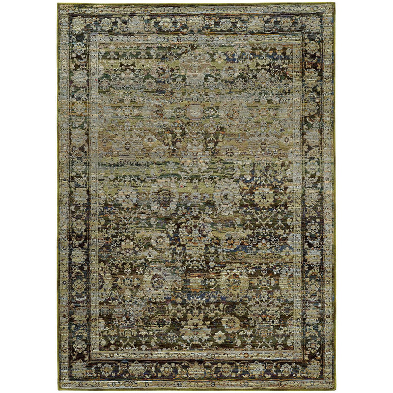 Angelica W7125CL Distressed Traditional Area Rug (5'3"X7'3")