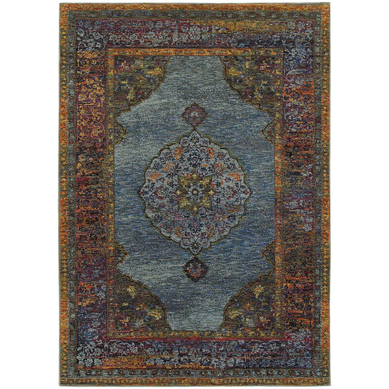 Angelica W7139AL Medallion Area Rug (6'7"X9'6")