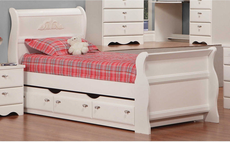 Eastleigh Twin Sleigh Bed with Trundle & Drawers