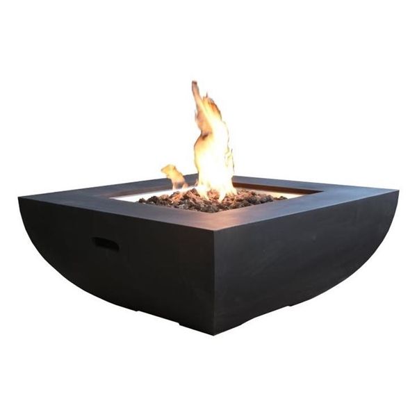 Monts Dore Concrete Lava Stone Fire Pit (Modeno) - Propane