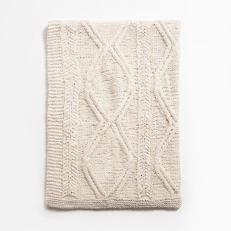 Ostend Cable Knit Throw - Natural
