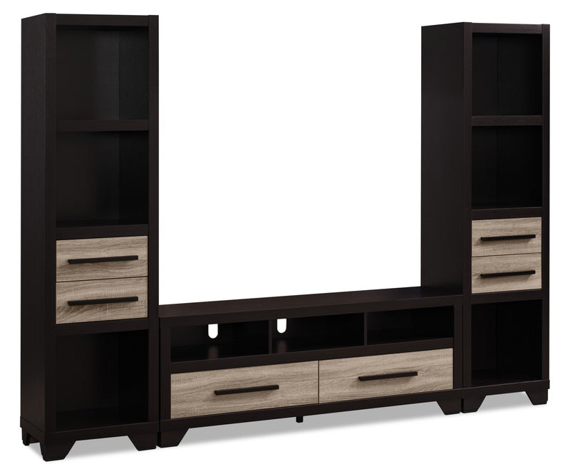 Maldon 3-Piece Entertainment Centre with 60" TV Opening - Rustic