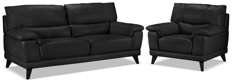 Belturbet Sofa and Chair Set - Classic Black