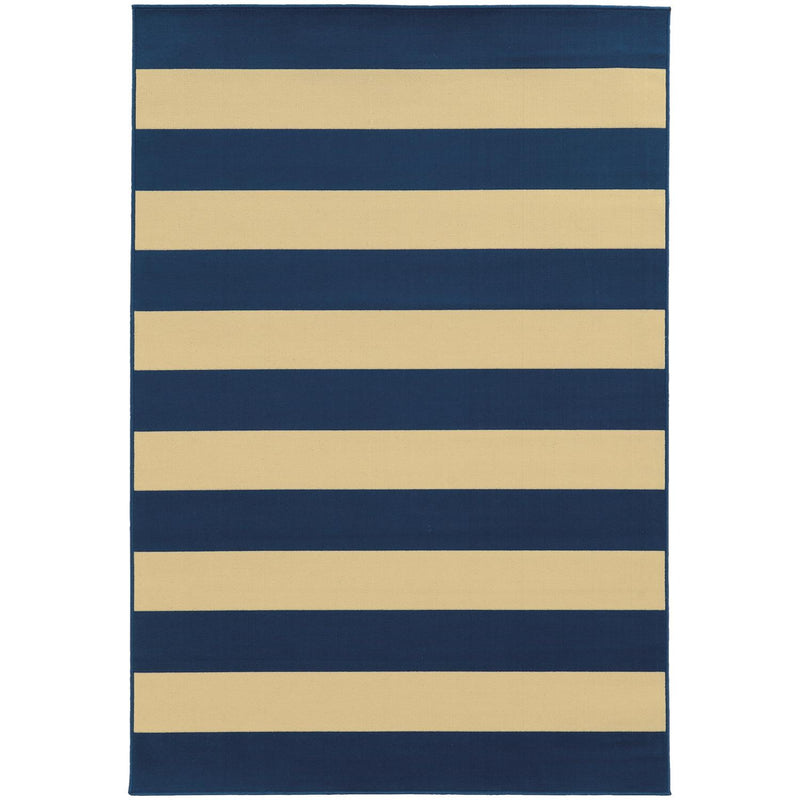 Calypso W4768FL Striped Indoor/Outdoor Area Rug (7'10"X10'10")