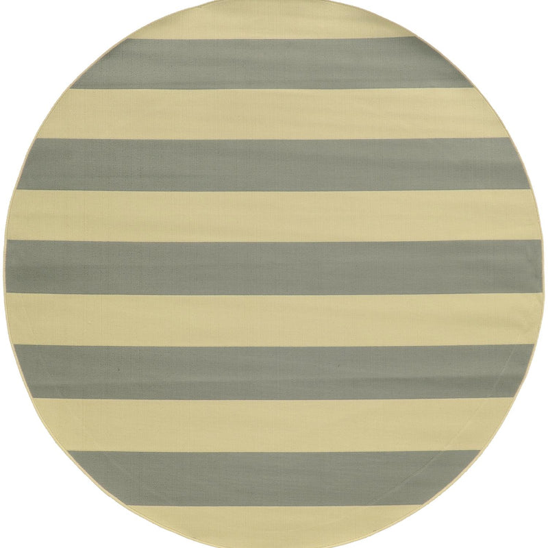 Calypso W4768HL Striped Indoor/Outdoor Area Rug (7'10"Round)