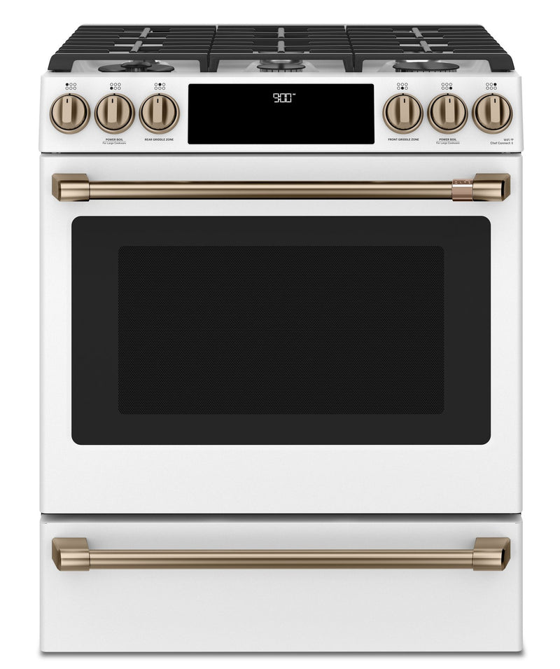 Café 30" Slide-In Dual-Fuel Convection Range - CC2S900P4MW2