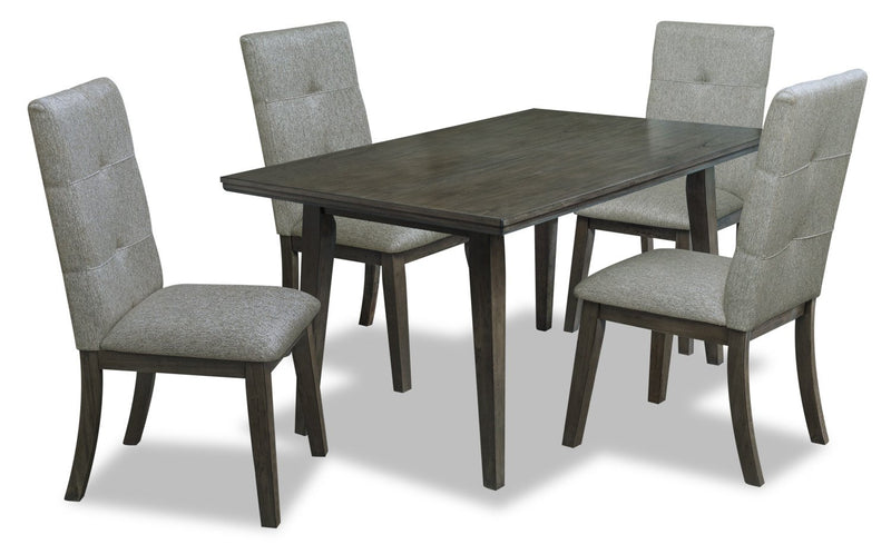 Hillview 5-Piece Rectangular Dining Set - Grey