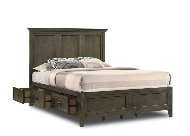 Wendell King Storage Bed - Pewter