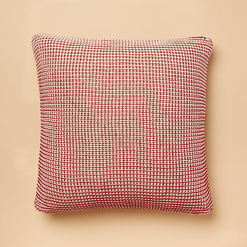 Krewinkel Knit Decorative Cushion - 20 x 20 - Garnet