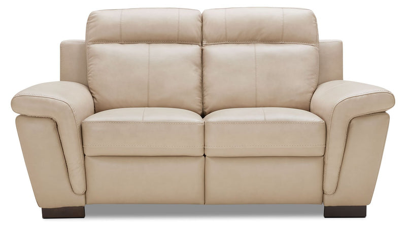Hughes Genuine Leather Loveseat - Rope