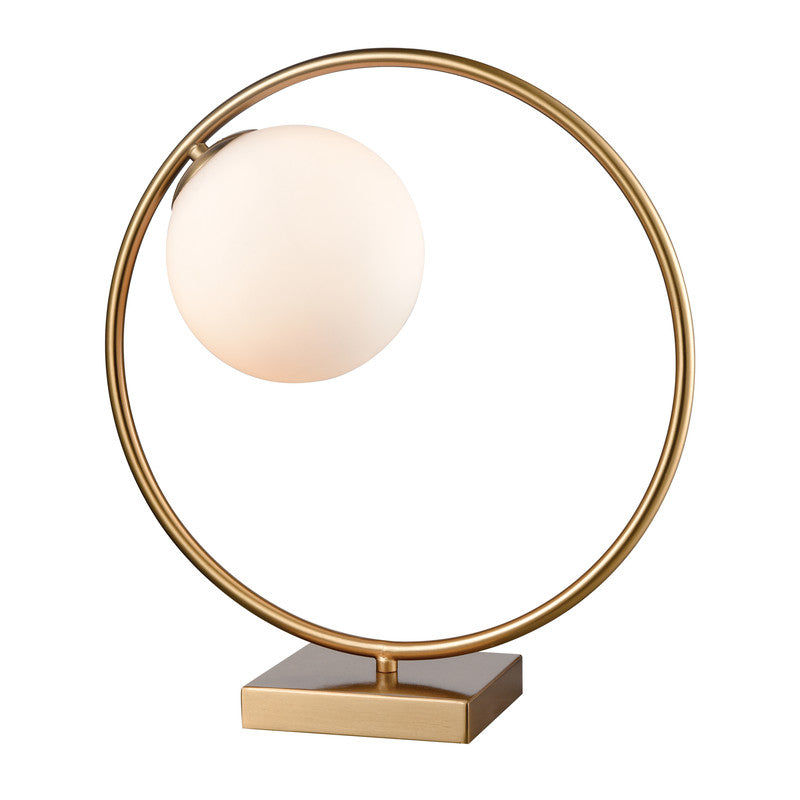 Aswell I Table Lamp - Aged Brass/White Glass