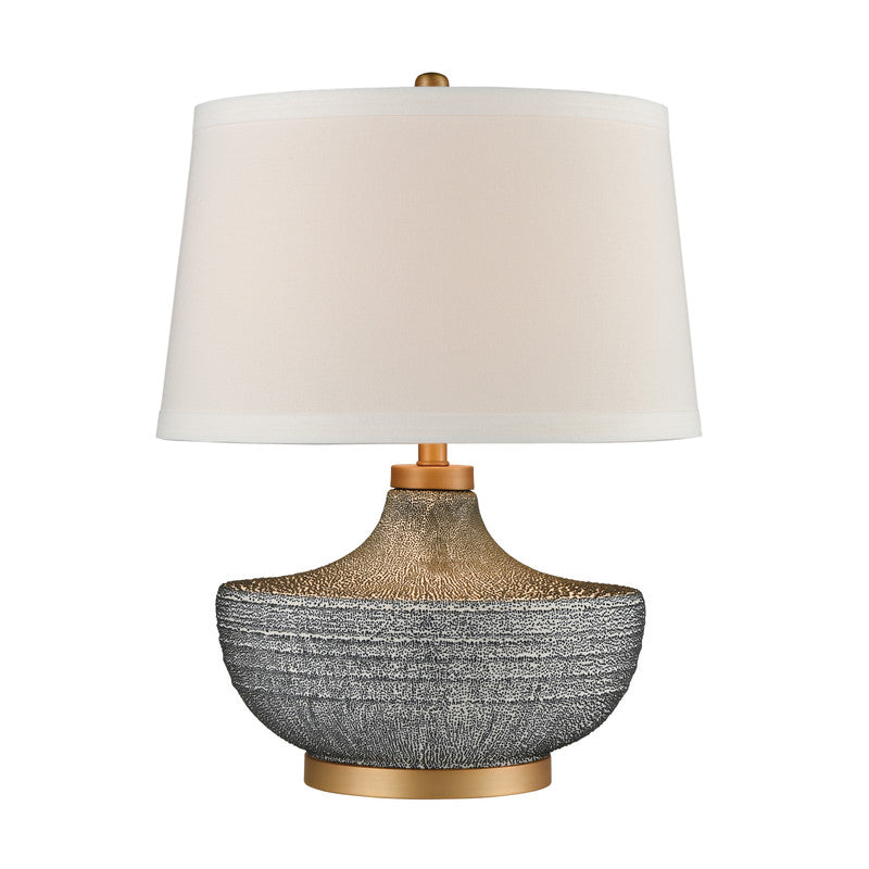 Salgado Linen Table Lamp - Blue/White