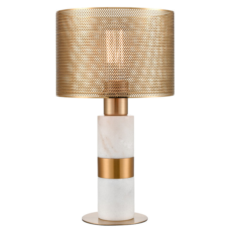 Tamholm Marble Table Lamp - Aged Brass