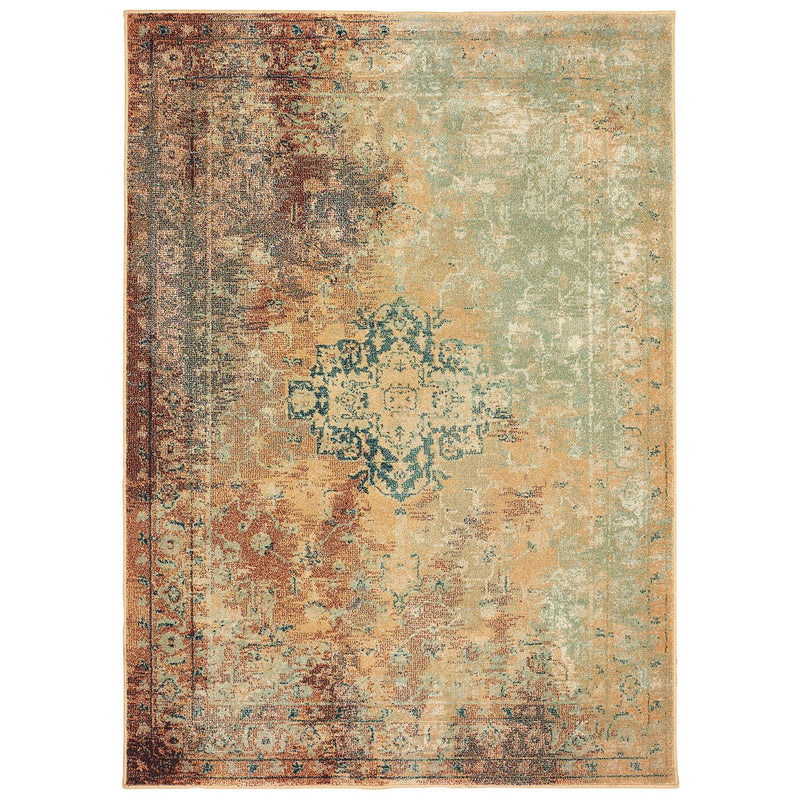 Dakota W8324AL Distressed Area Rug (5'3"X7'6")