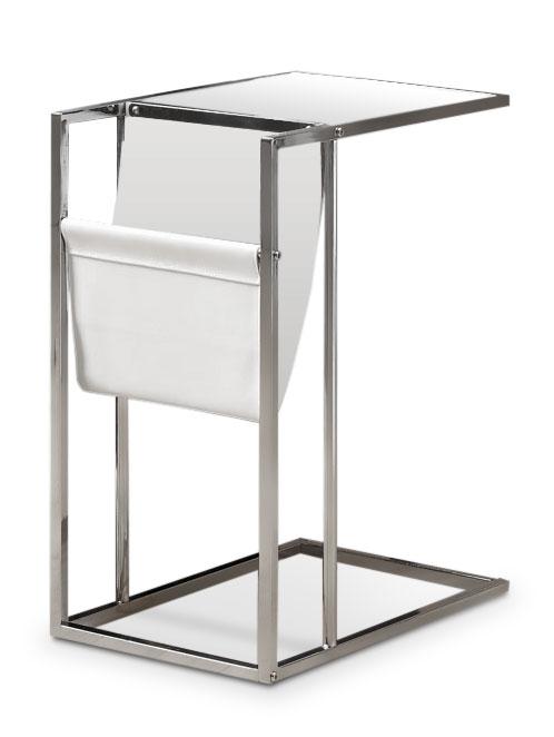 Belmont Accent Table with Magazine Rack - Chrome